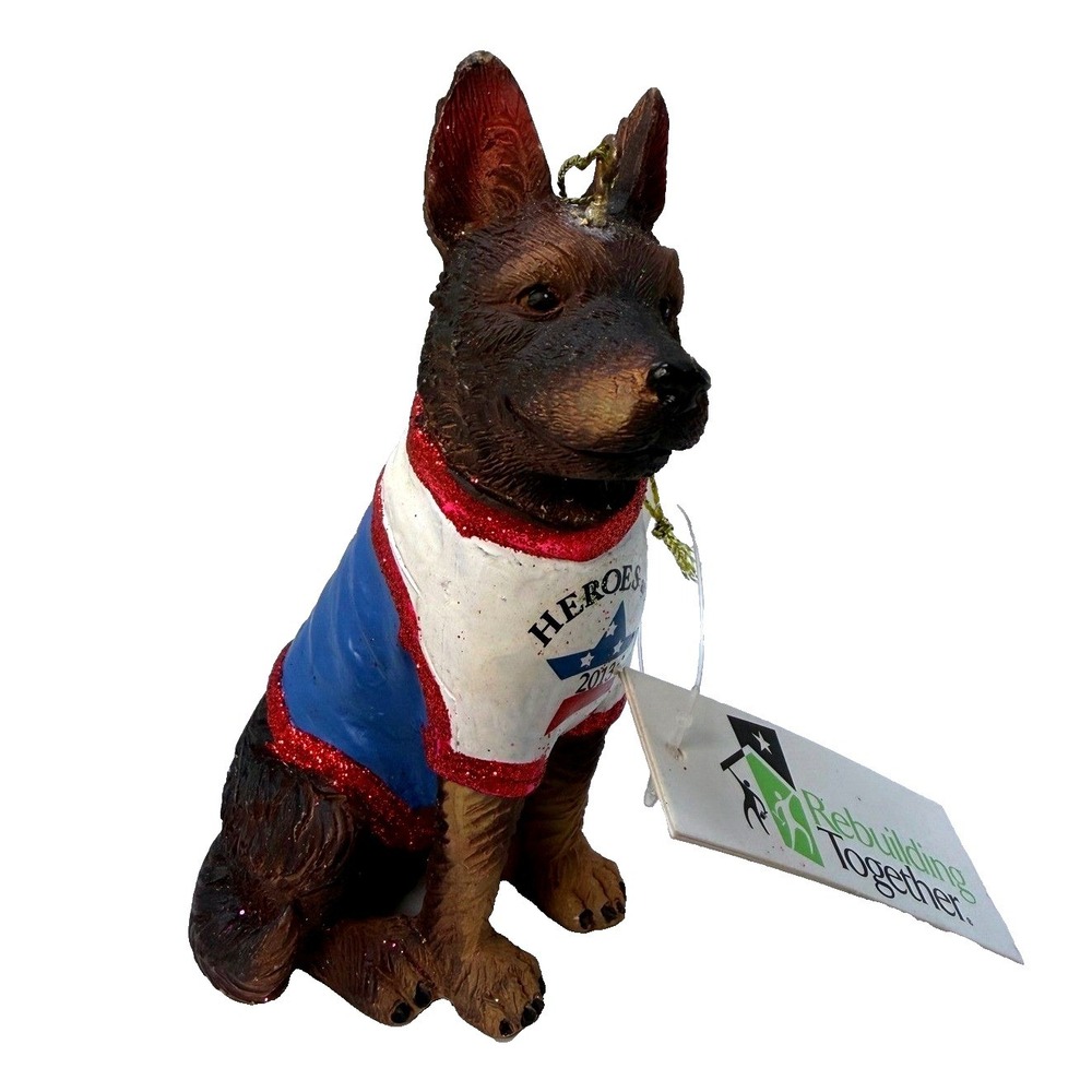 German Shepherd Dog Ornament Rebuilding Together NWT Sears Heroes at Home 2013